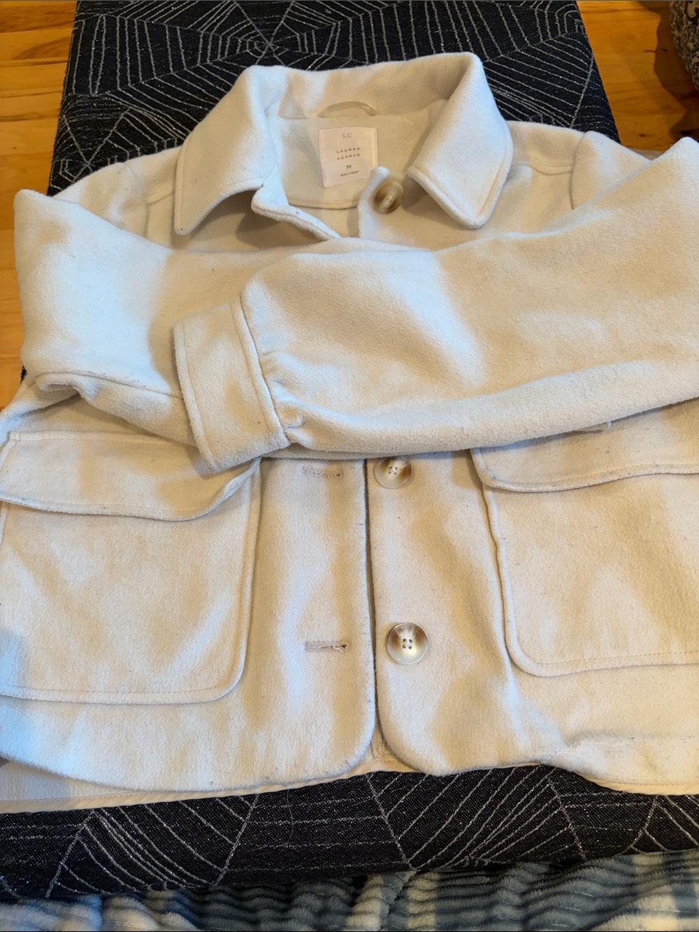 LC Lauren Conrad Off-White Button-Front Jacket